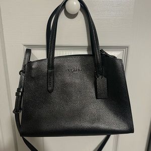 Pewter coach purse